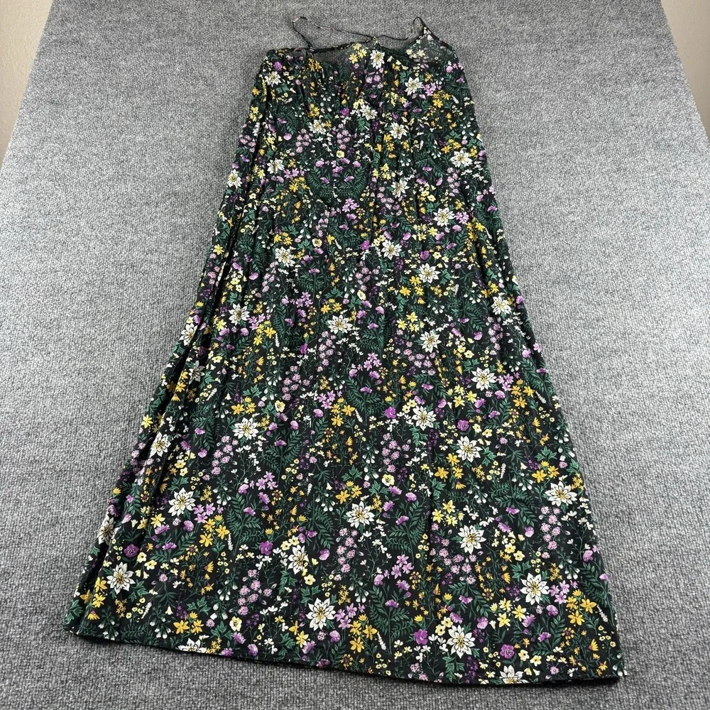 Old Navy Dress Womens S Black Floral Maxi Sundress Boho Cottagecore Garden Party - Picture 4 of 7